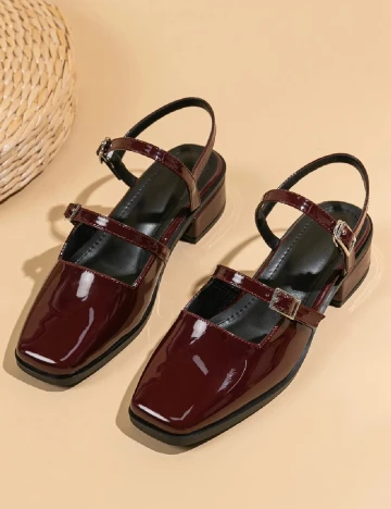 Pantofi SHEIN, visiniu