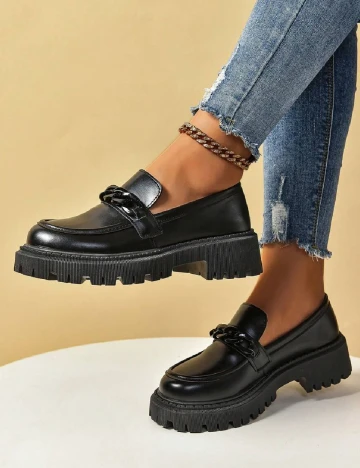 Mocasini SHEIN, negru Negru