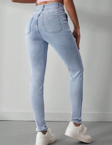 Blugi SHEIN, bleu Albastru