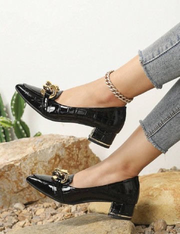 
						Mocasini SHEIN, negru
