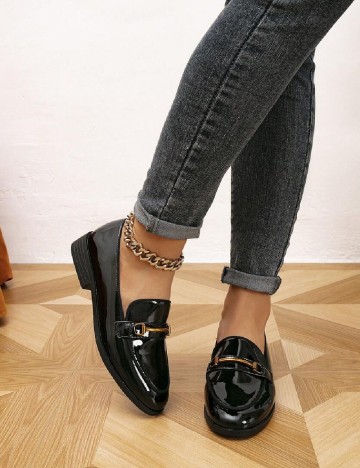 
						Mocasini SHEIN, negru