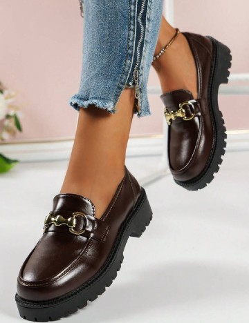 
						Mocasini SHEIN, maro