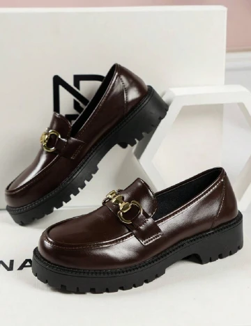 Mocasini SHEIN, maro