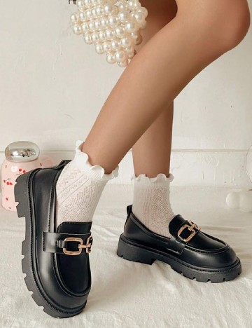 Mocasini Shein Kids, negru