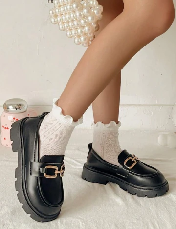 Mocasini Shein Kids, negru