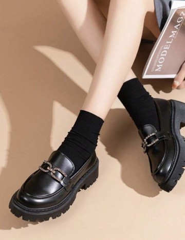 
						Mocasini SHEIN, negru