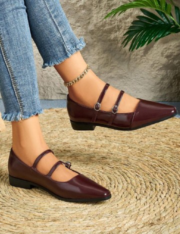 Pantofi SHEIN, visiniu