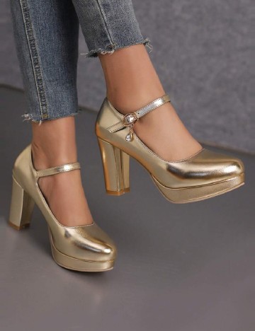 
						Pantofi SHEIN, auriu
