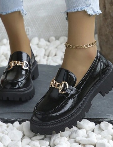 
						Mocasini SHEIN, negru