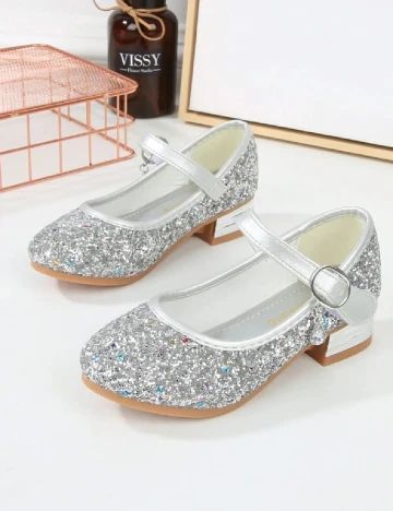 Pantofi Shein Kids, argintiu