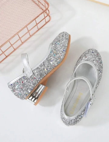 Pantofi Shein Kids, argintiu