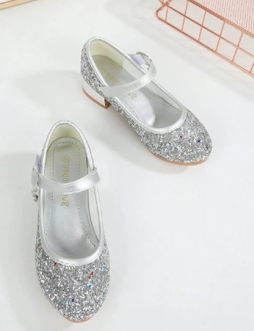 Pantofi Shein Kids, argintiu