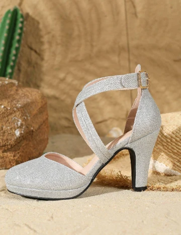 Pantofi SHEIN, argintiu