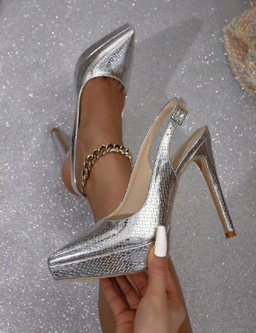 Pantofi SHEIN, argintiu