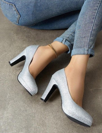 Pantofi SHEIN, argintiu