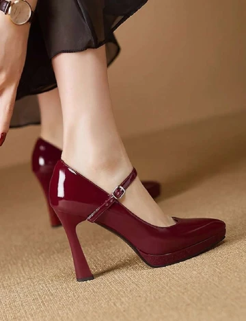 Pantofi SHEIN, visiniu