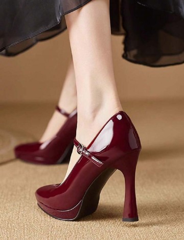 Pantofi SHEIN, visiniu