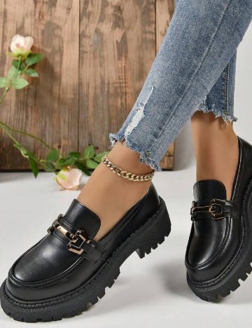 
						Mocasini SHEIN, negru