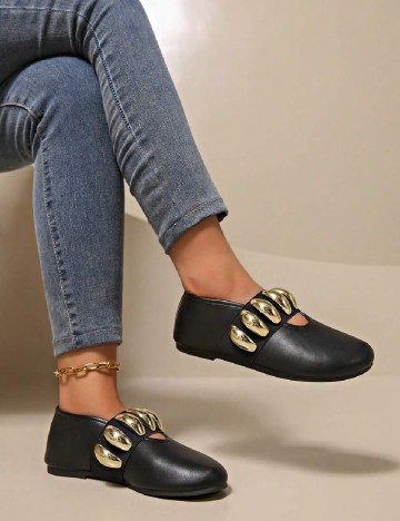 
						Balerini SHEIN, negru