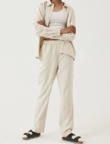 Pantaloni LMTD, crem