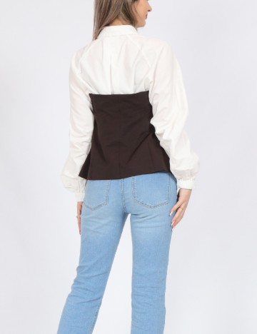 Top Vero Moda, maro inchis