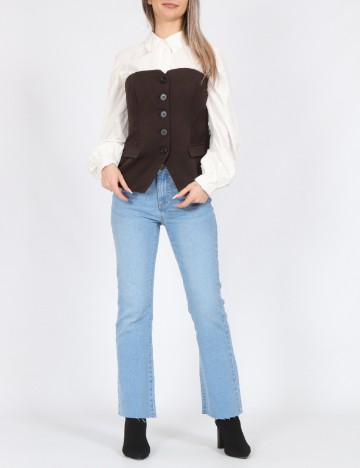 Top Vero Moda, maro inchis