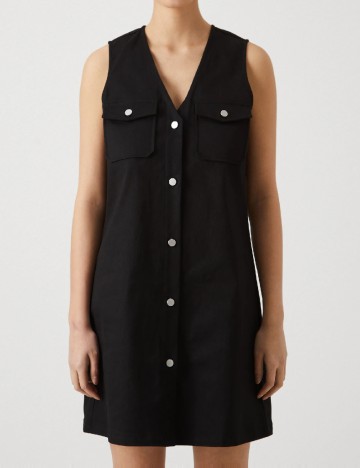 Rochie scurta Pieces, negru