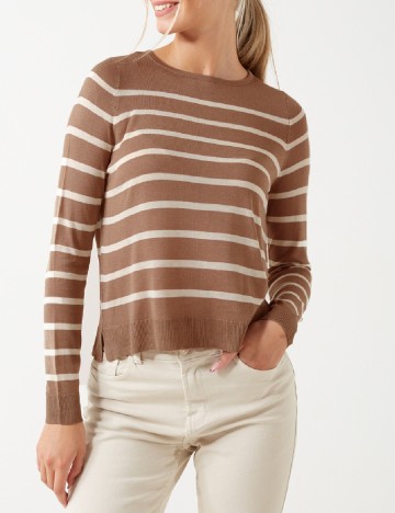 
						Bluza Vero Moda, maro/alb