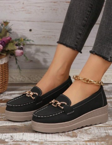 
						Mocasini SHEIN, negru