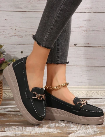 Mocasini SHEIN, negru