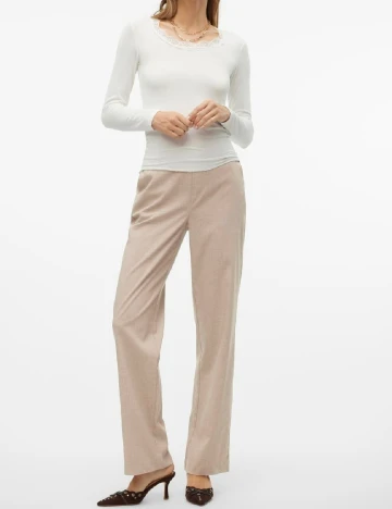 Pantaloni Vero Moda, crem