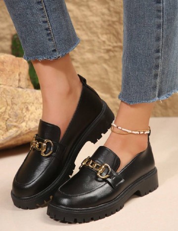 
						Mocasini SHEIN, negru