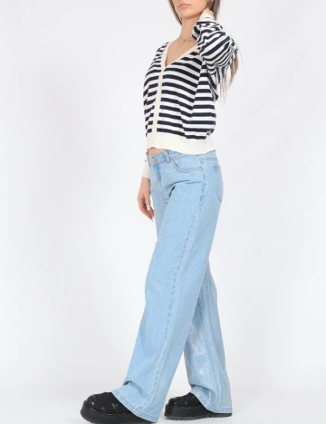 Cardigan Vero Moda, alb/bleumarin Alb