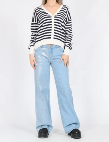 Cardigan Vero Moda, alb/bleumarin Alb