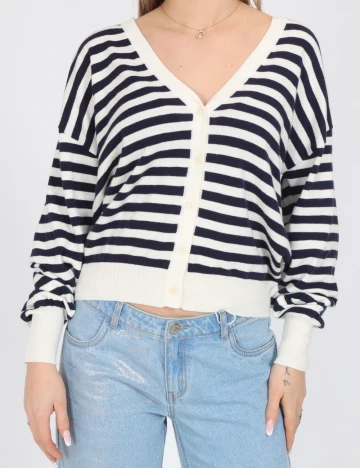 Cardigan Vero Moda, alb/bleumarin Alb