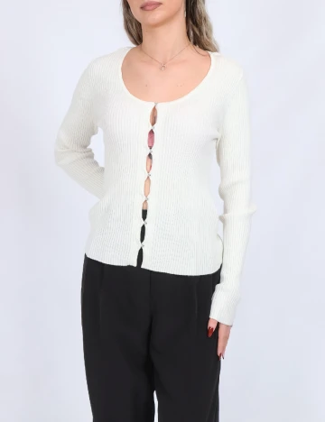 Bluza Vero Moda, ecru Alb
