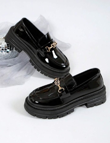 
						Mocasini SHEIN, negru