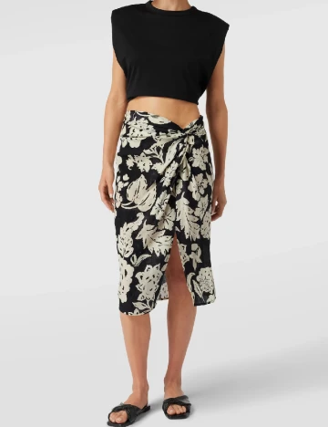Fusta Mango, alb/negru