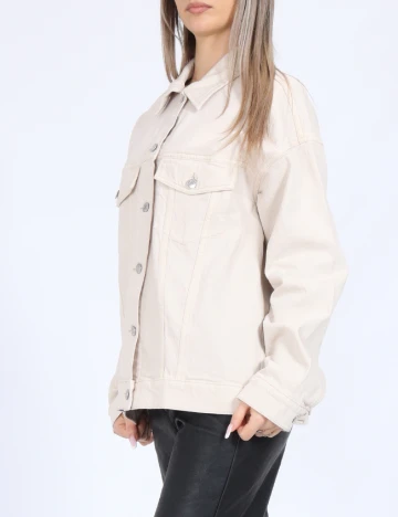Jacheta Oversize Vero Moda, ecru