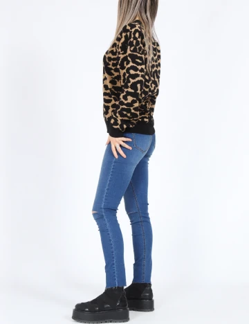 Bluza Vero Moda, negru/maro