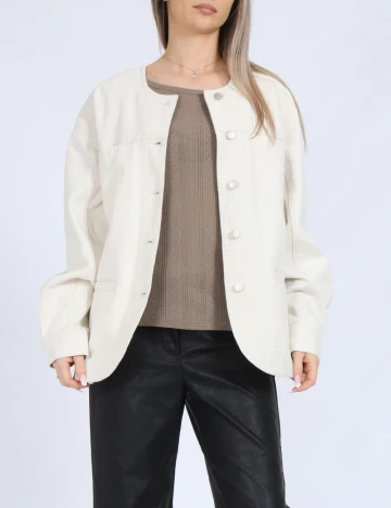 Jacheta Oversize Vero Moda, ecru