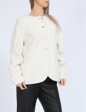 Jacheta Oversize Vero Moda, ecru