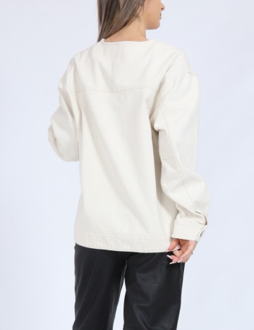 Jacheta Oversize Vero Moda, ecru