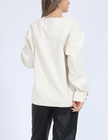 Jacheta Oversize Vero Moda, ecru