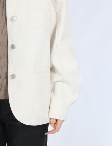 Jacheta Oversize Vero Moda, ecru
