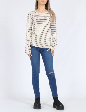 Pulover Vero Moda, crem/negru