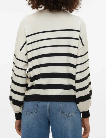 Bluza Vero Moda, crem/negru Crem