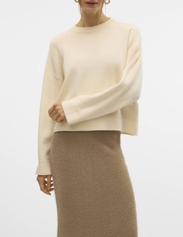 
						Pulover Oversize Vero Moda, crem