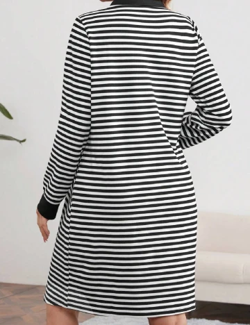 Rochie scurta SHEIN Maternity, alb/negru