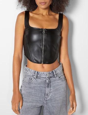 
						Top Bershka, negru